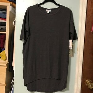 LulaRoe Grey Ribbed Irma NWT